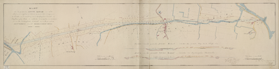 A-0483 Kaart van het gemaakte nieuwe kanaal, van af de Trekvaart tusschen Leiden en Haarlem, tegenover d..., 1842
